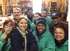 Samantha Farr with welding instructors and Spring 2016 graduates