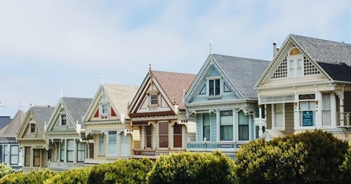 Houses in a line